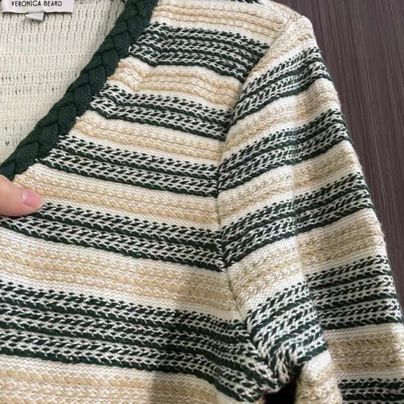 Veronica Beard Claudine striped linen-blend jacket - Picture 5 of 11